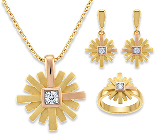 Gold Pendant Set